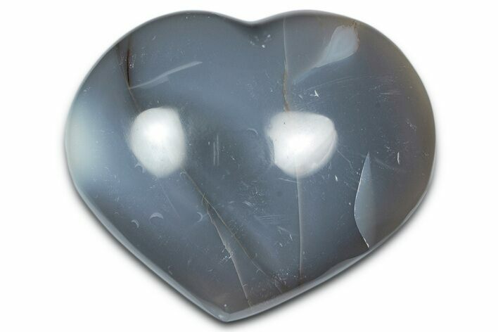 Wide Orca Agate Heart - Madagascar #344032